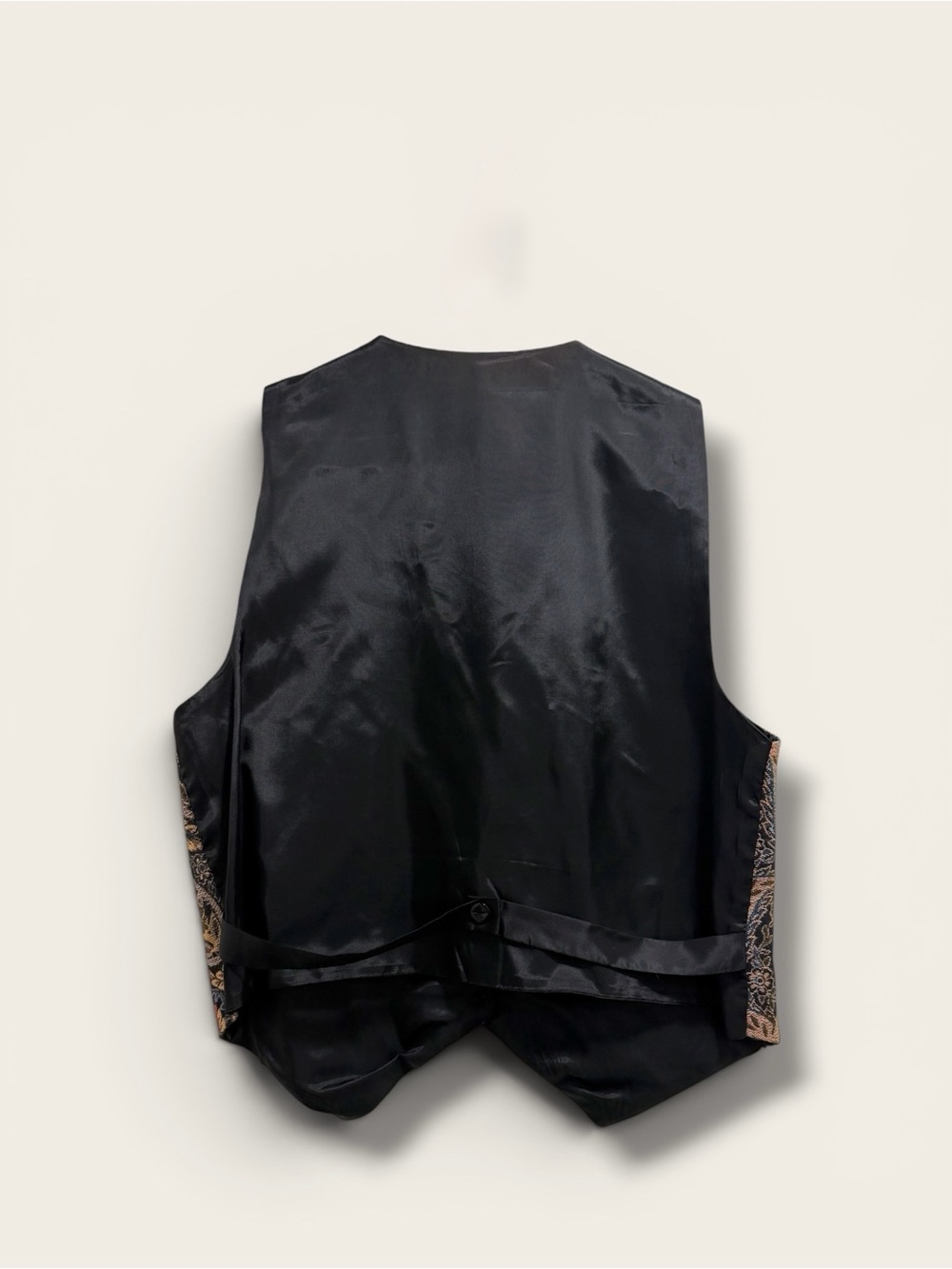 Talbots Paisley Brocade Vest in Black with Multicolor Accents - Picture 3 of 8